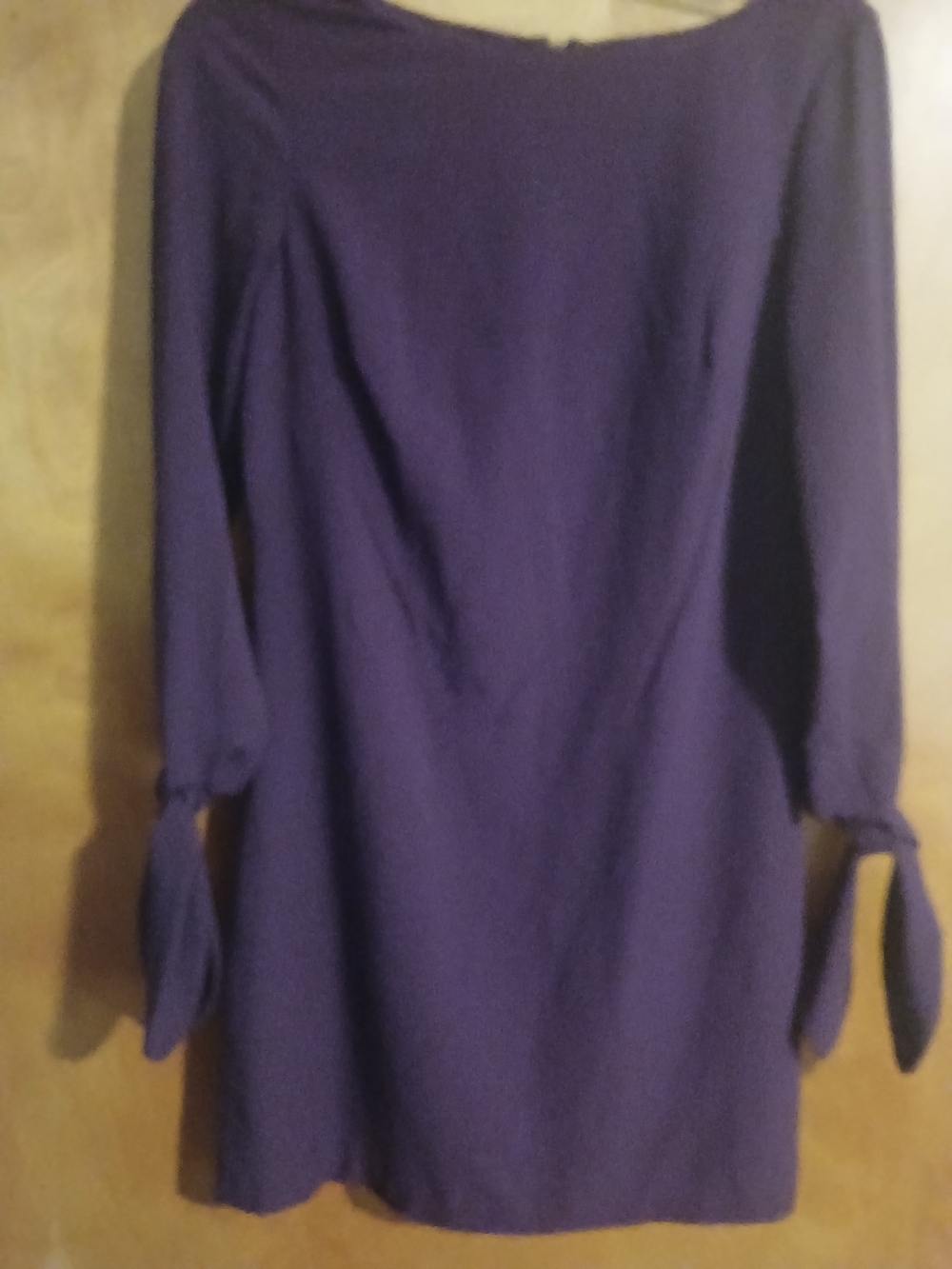 Vince Caputo Purple Long-Sleeve Tie-Cuff Women’s Dress